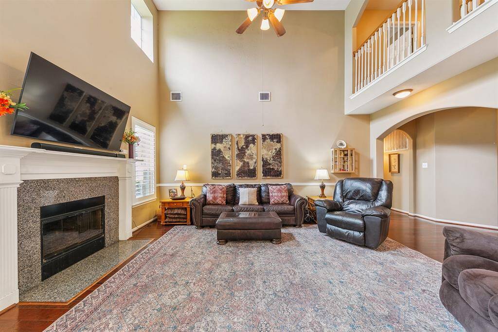 Casual gatherings are encouraged in this comfortable, classic home that could accommodate any decorating style