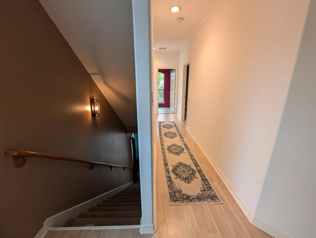A view of stairs from 2nd floor