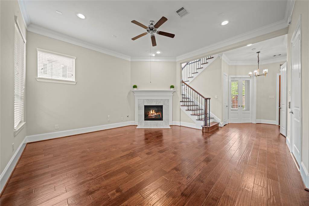 Elegant foyer featuring high ceilings and decorative accents.
