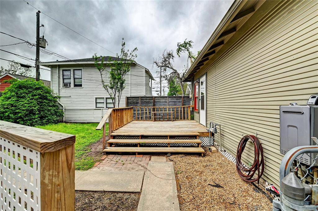Rear deck.