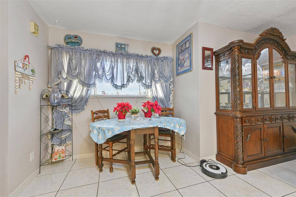 A breakfast nook in the kitchen- for enjoying meals and making memories.