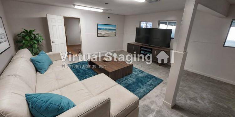 The living area is perfect for watching movies, catching the big game, or simply enjoying a relaxing moment.