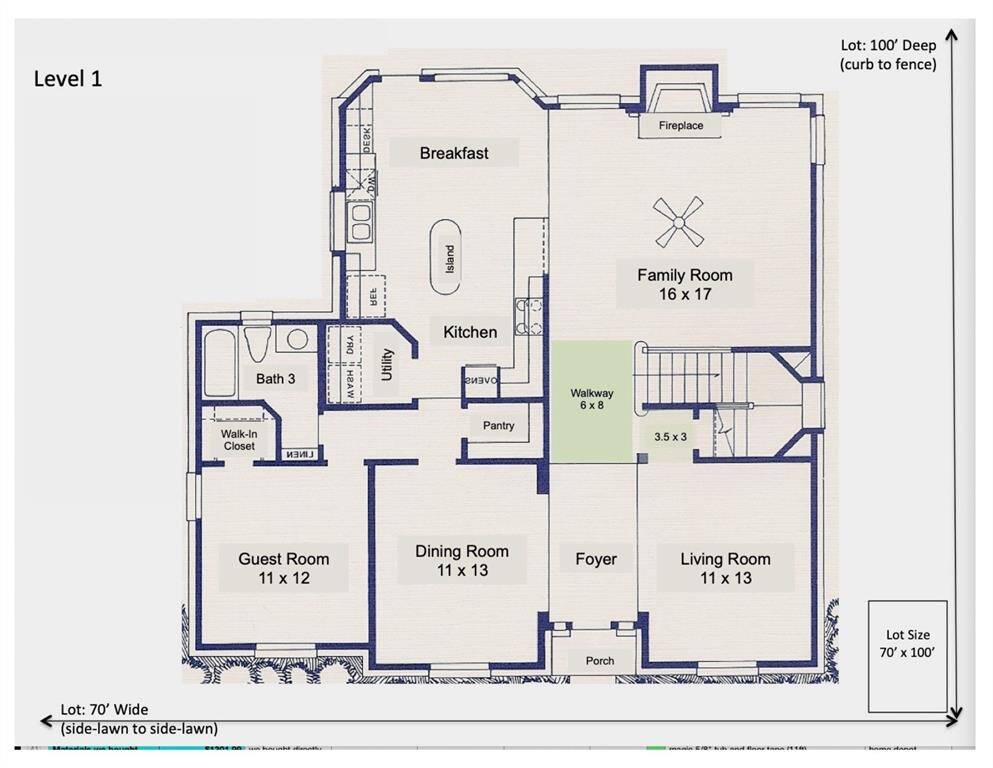 Level 1 Floor plan