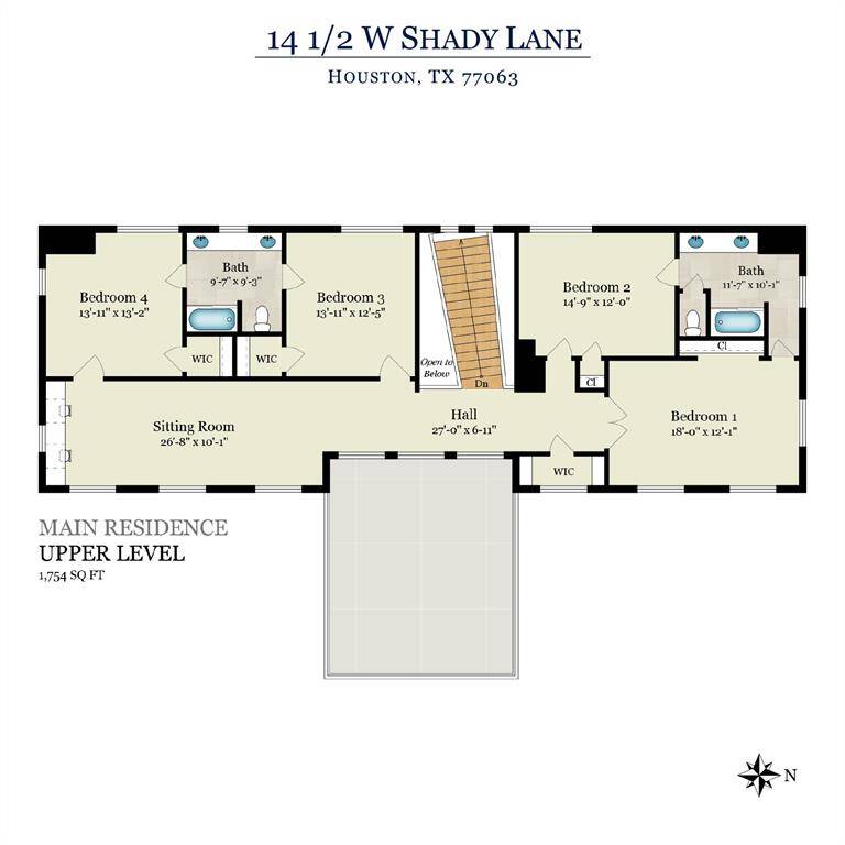second floor of main house