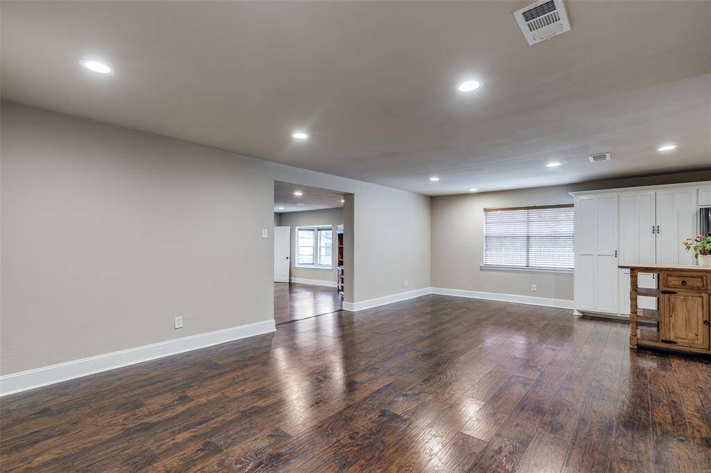 One more view looking from the dining room showing location of the family room.