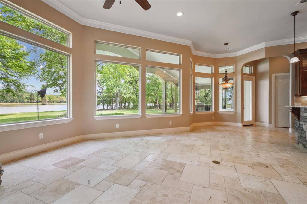 Family room and breakfast area.