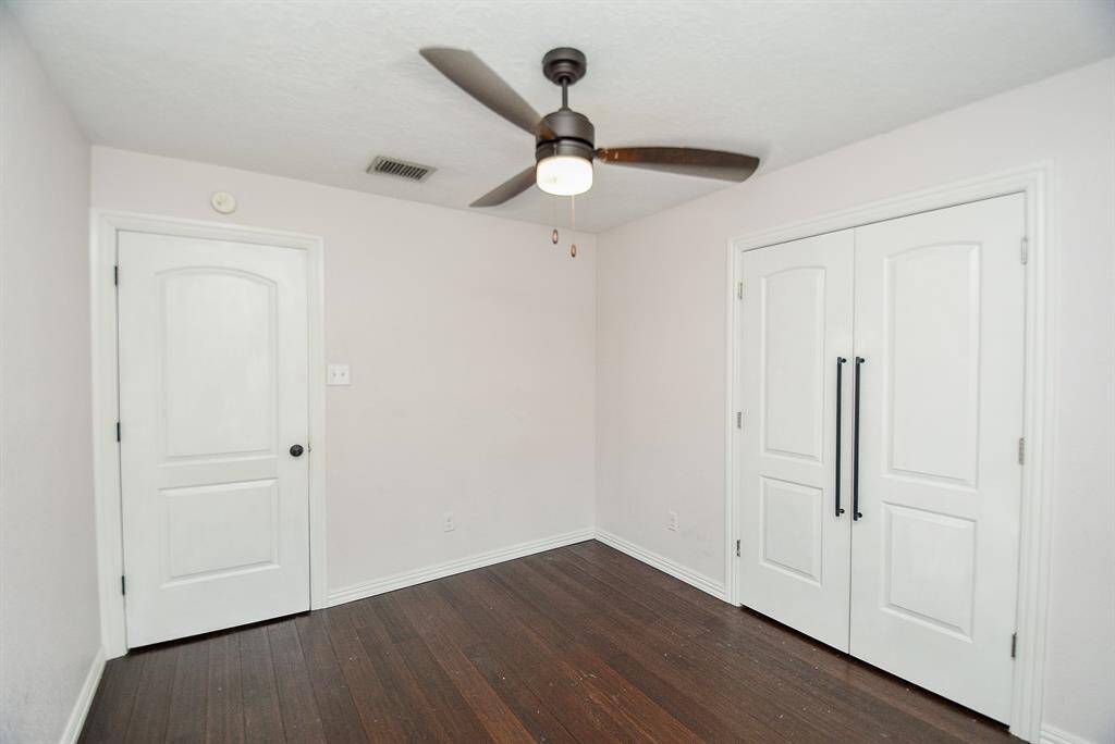 The closets have updated hardware that make a true statement!