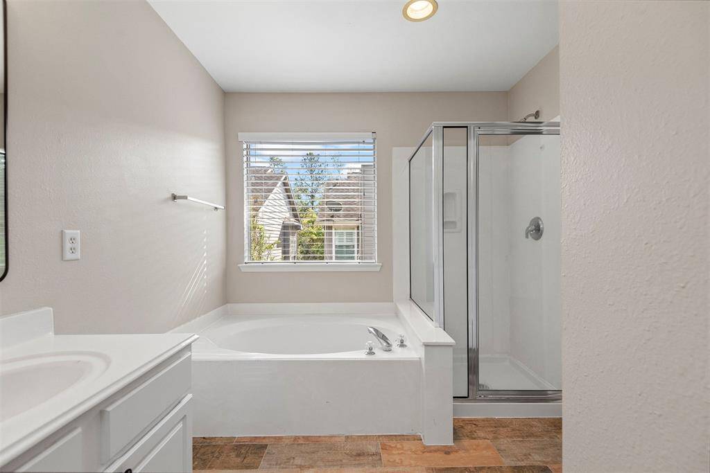 Natural light in the primary bathroom