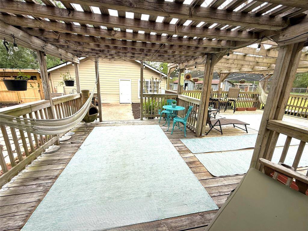 Back porch directly out of the back door