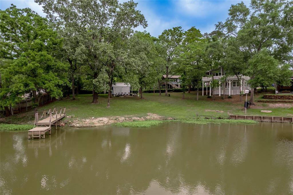 View from the water looking at this home.