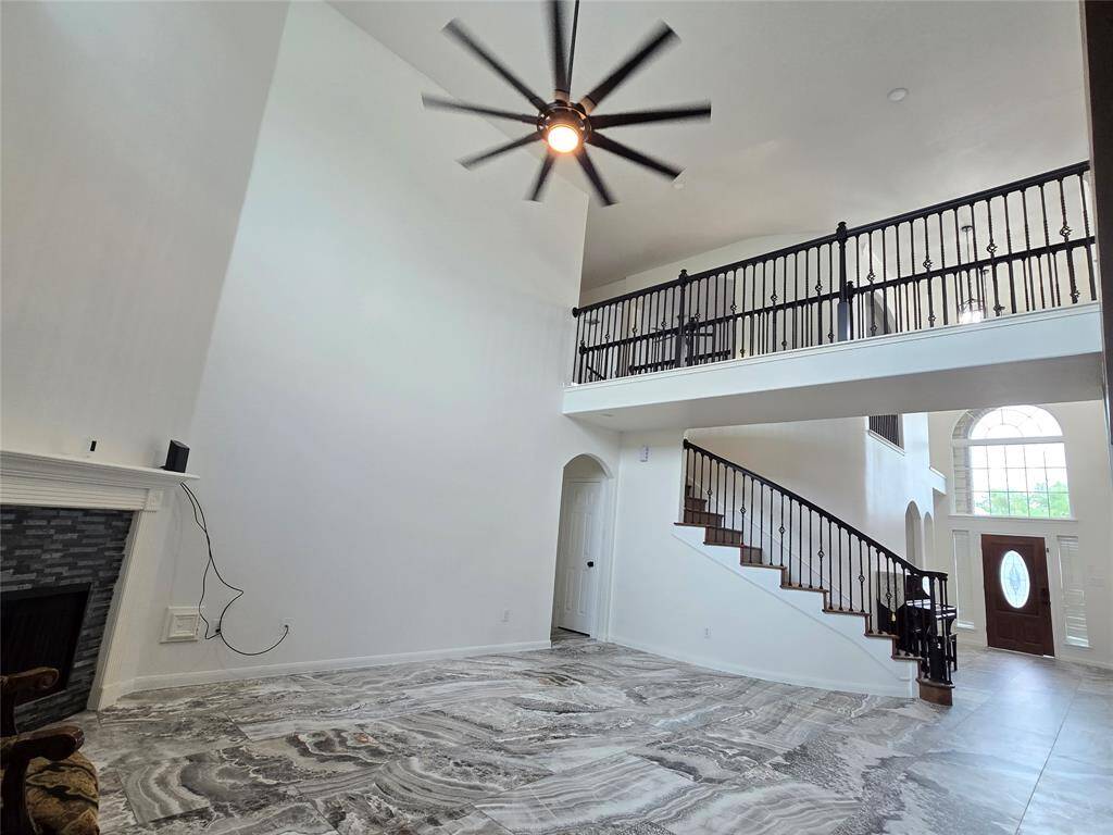 view of the living room from upstairs