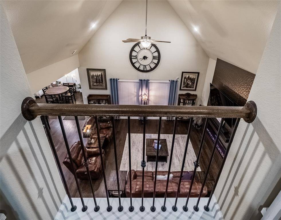 there is also barn doors to shut this area off or you can leave it open over looking the family room