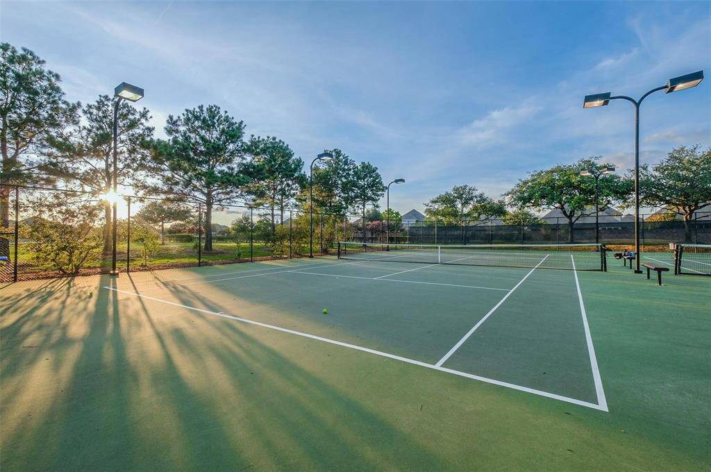 Attached to the Lakes of Bella Terra community Clubhouse are two spacious tennis courts as part of its amenities, providing ample room for both casual play and competitive matches. Open by reservation to all residents!