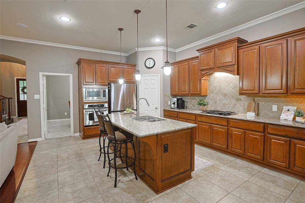 Island roomy enough for homework station or grabbing a quick meal