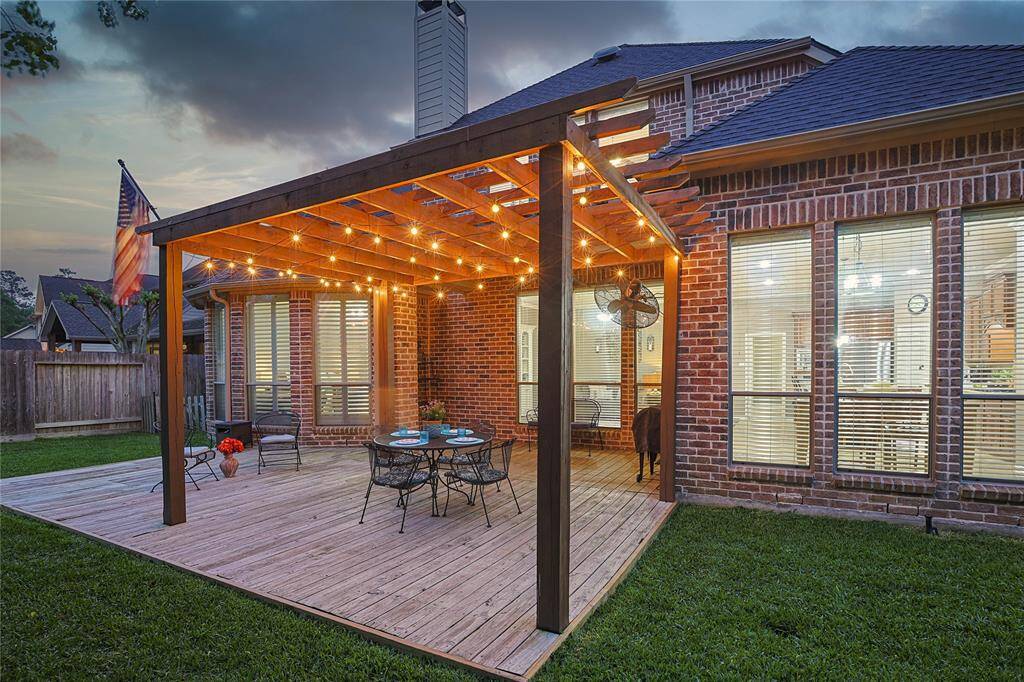 Spend the twilight hour relaxing on the back deck