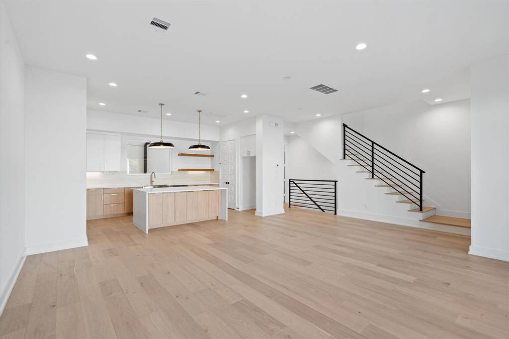 First floor kitchen and living area