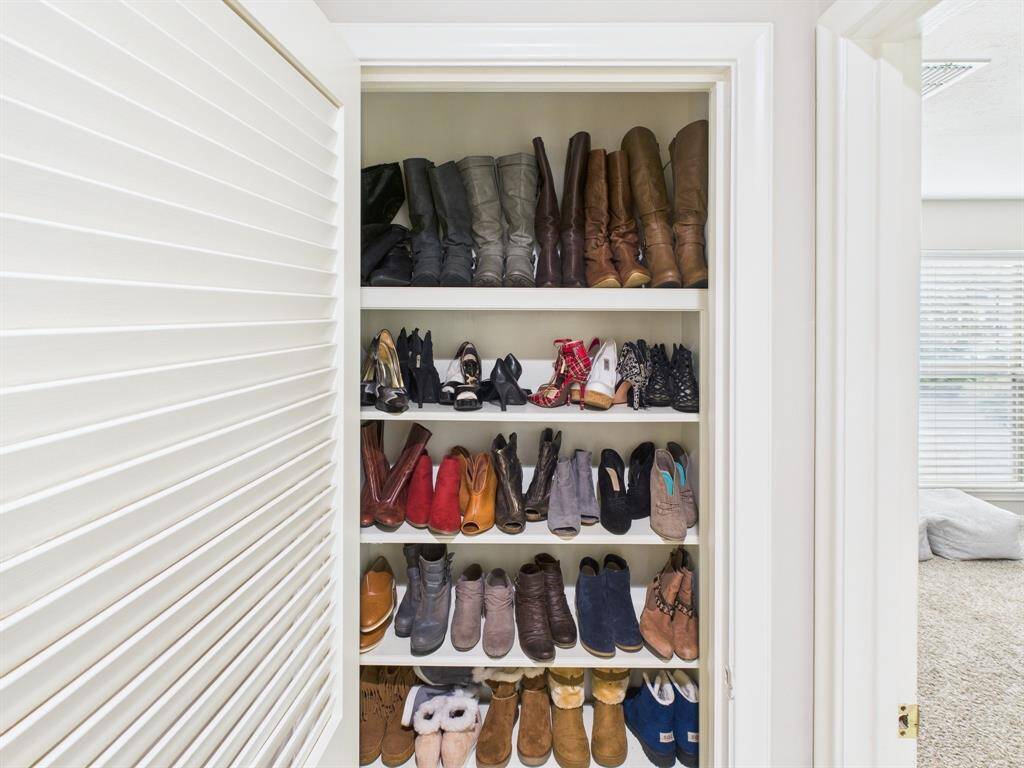 Shoe Closet in the Hallway outside Primary bedroom!