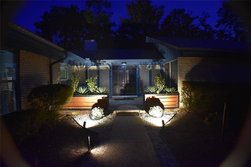 Front entrance at night!