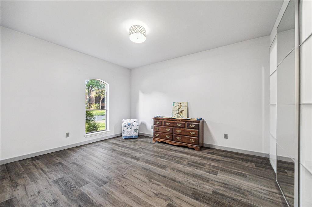 This secondary bedroom is very spacious and has amazing closet space.