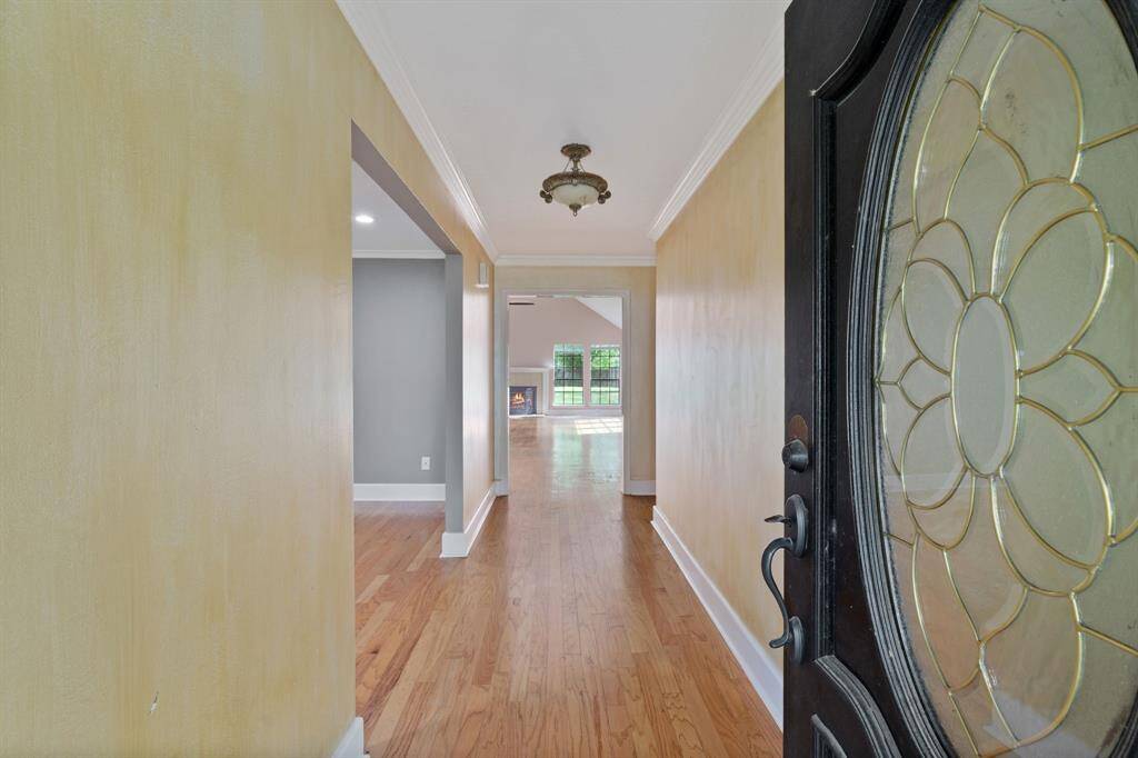 Warm and welcoming entryway.