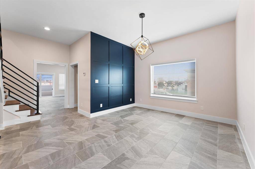 Staged Dining room.