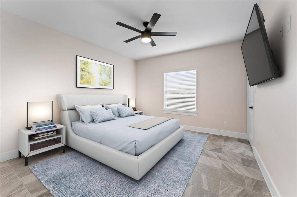 Staged room.