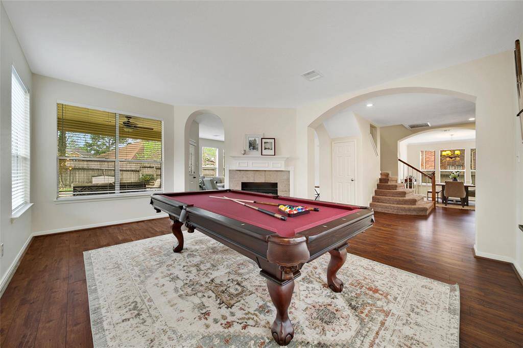 This space opens into the foyer and family room for a flexible space that offers endless possibilities.