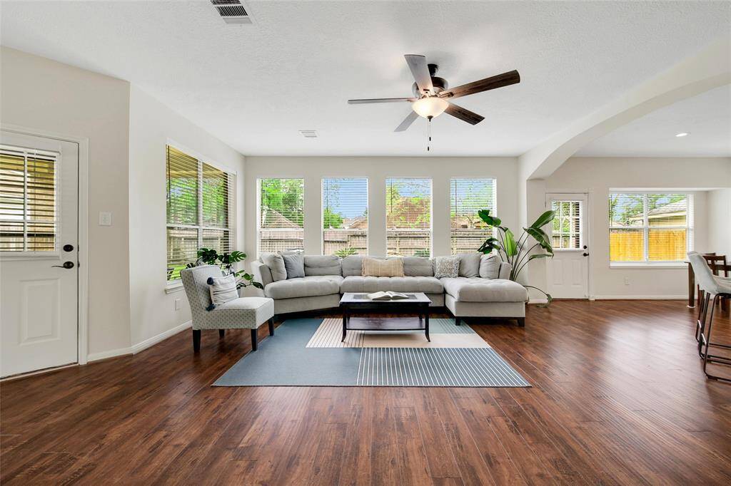 Step inside and appreciate the stunning family room.