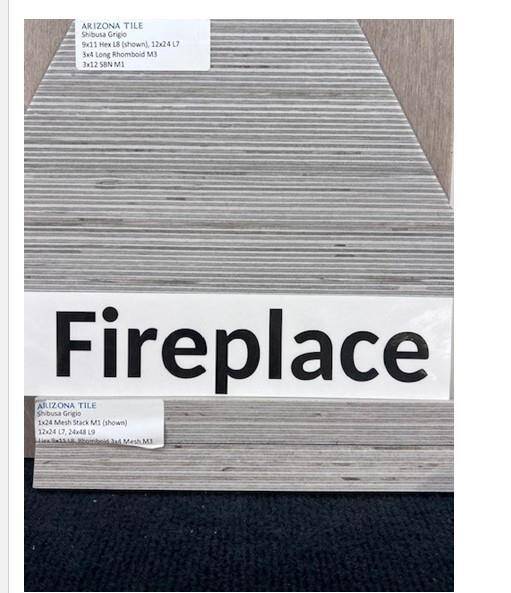 12x24 tile on fireplace g