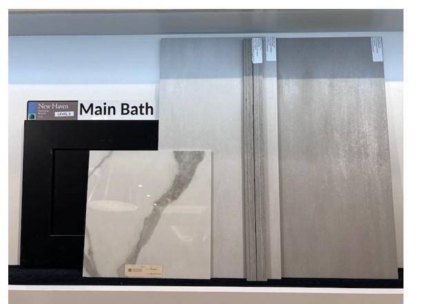 Main Bath Design Selections - Featuring upgraded porcelain counter