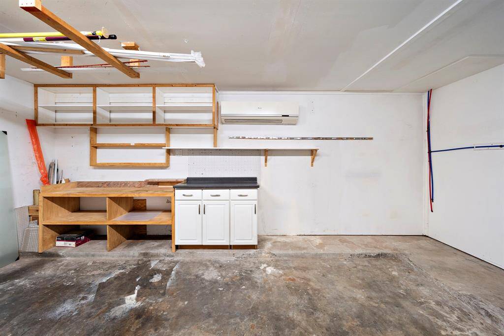 Garage with HVAC