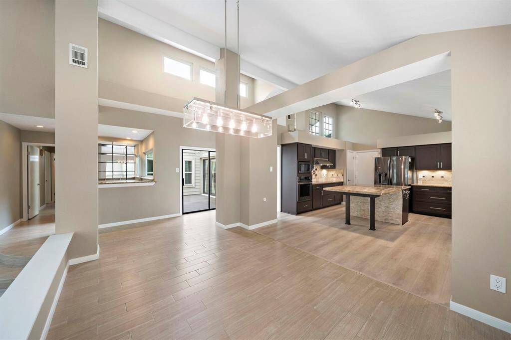 Dining room open to the kitchen