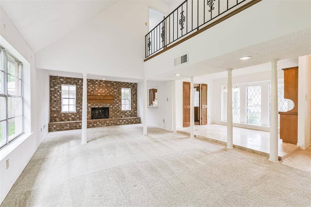 Living room area perfect for entertaining and cozy for the holidays.