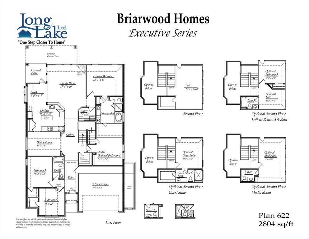 Plan 622 features 5 bedrooms, 4 baths and over 2,800 square feet of living space.