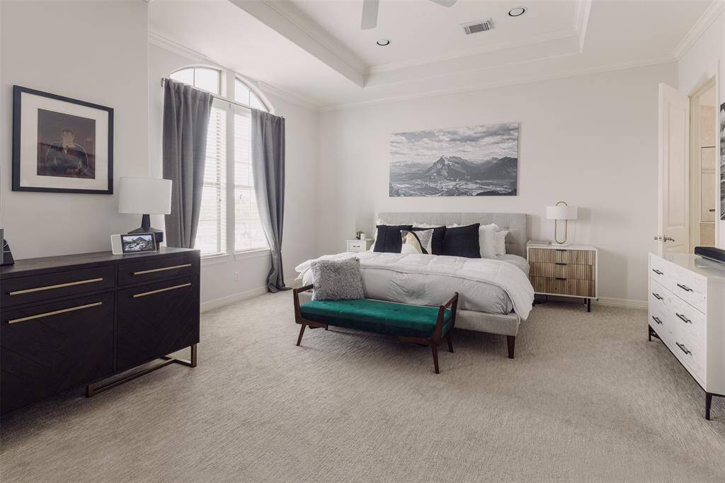 Spacious primary bedroom