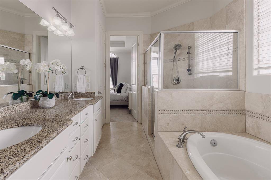 Jetted tub and walk in shower