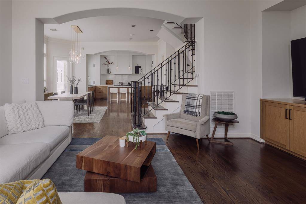 Open concept living dinning and kitchen