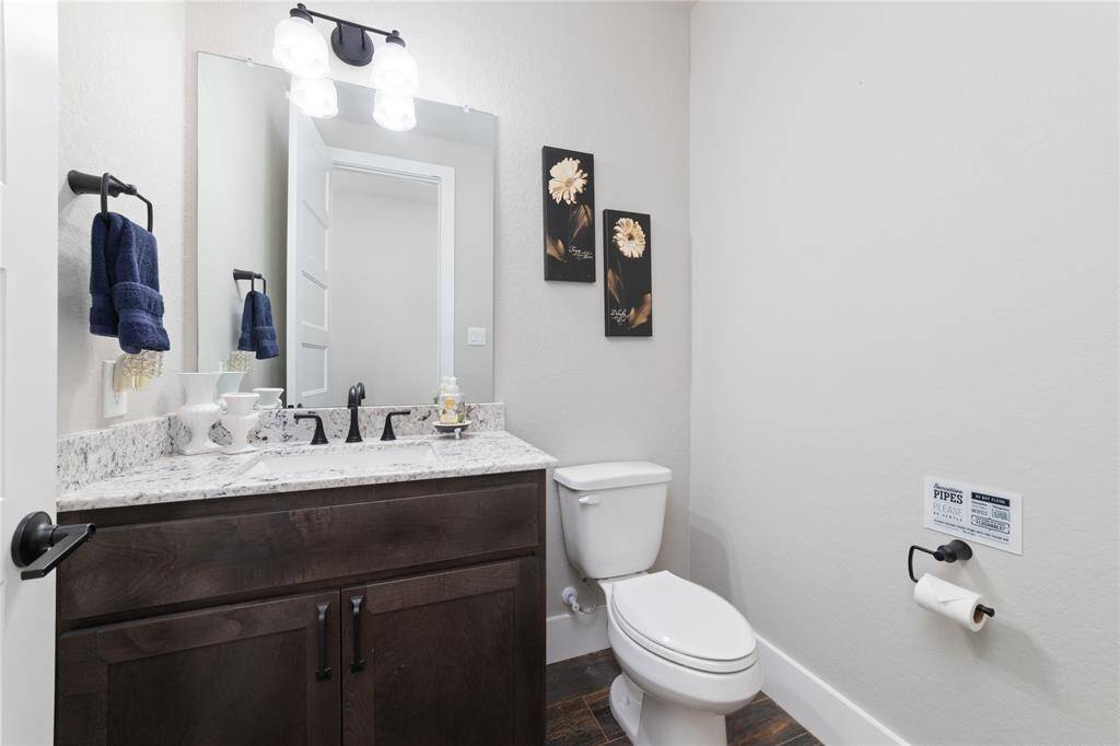 Nice powder room for your guests.
