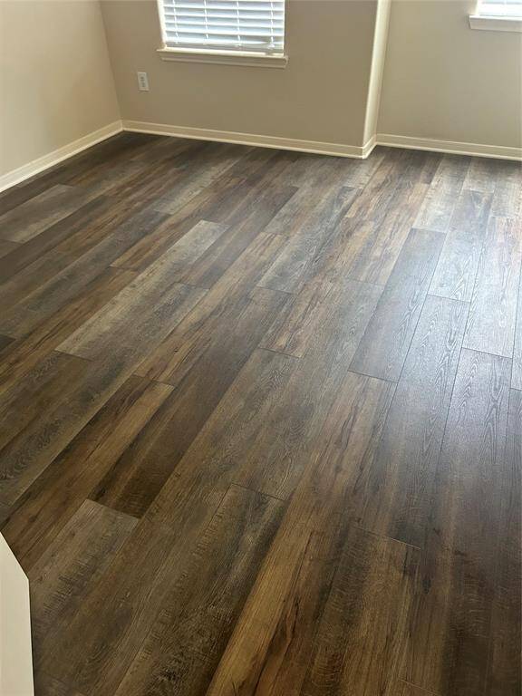 New Vinyl Plank Interlocking floor in the third room of the second floor
