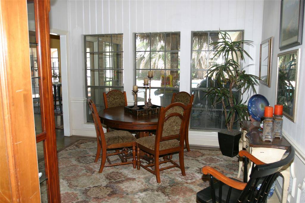 Dining Area overlooking backyard.