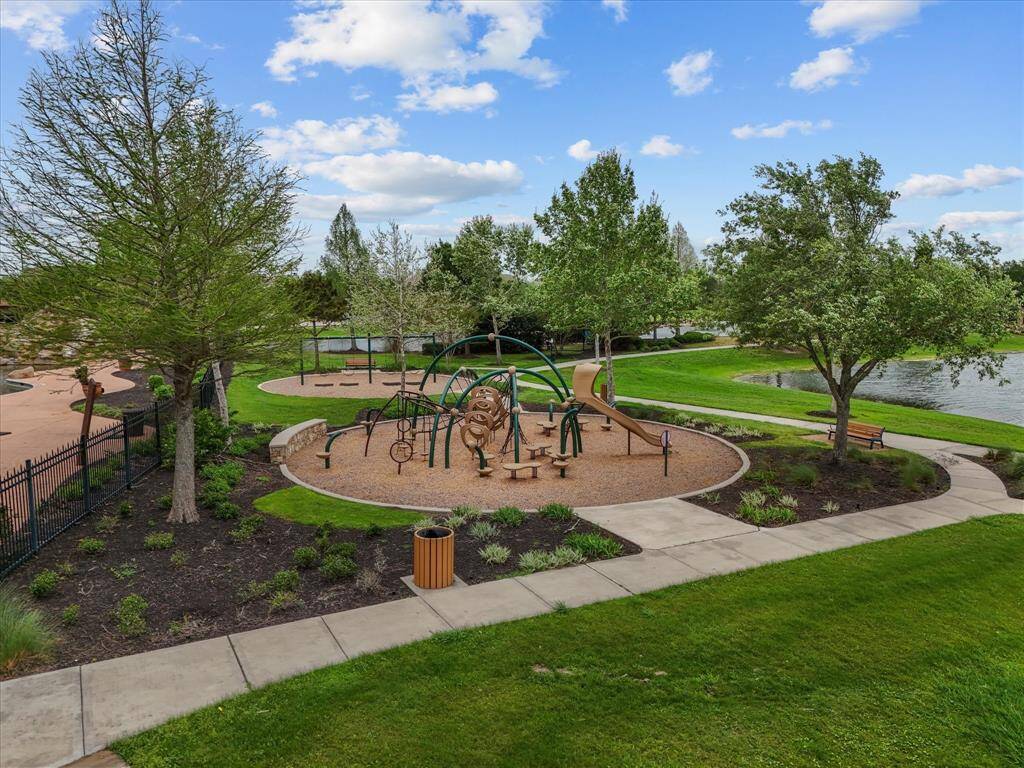The playground will provide children hours of entertainment and, if you're supervising, a place to admire the thoughtful landscaping that encompasses it.