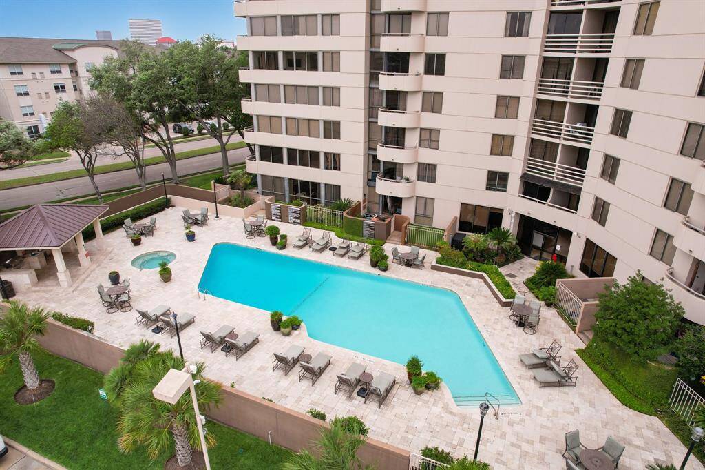 Another elevated view of the resort like pool area.