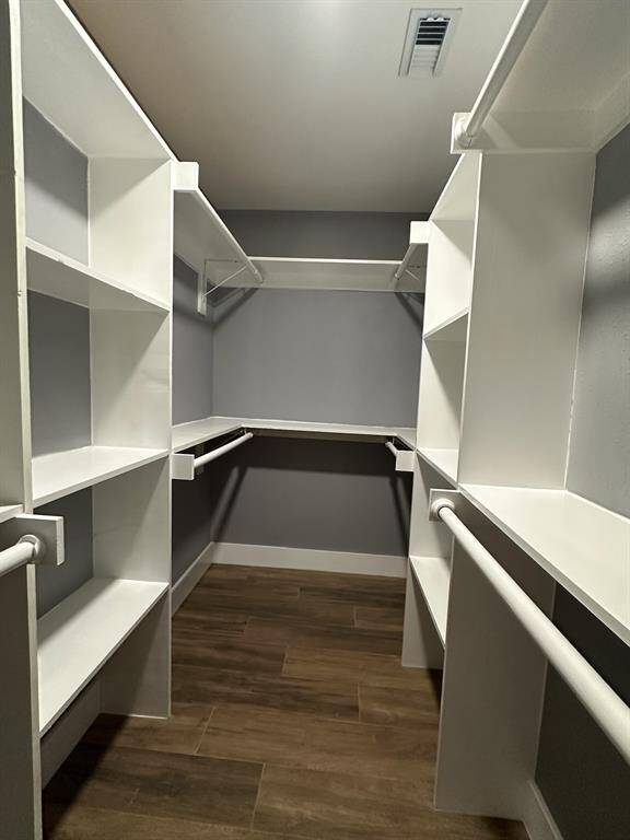 Walk in primary closet