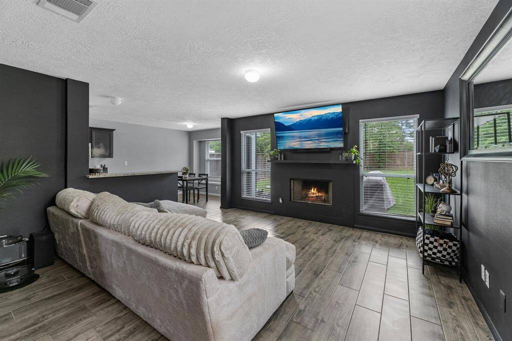 The downstairs family room is the perfect retreat to cozy up and unwind!