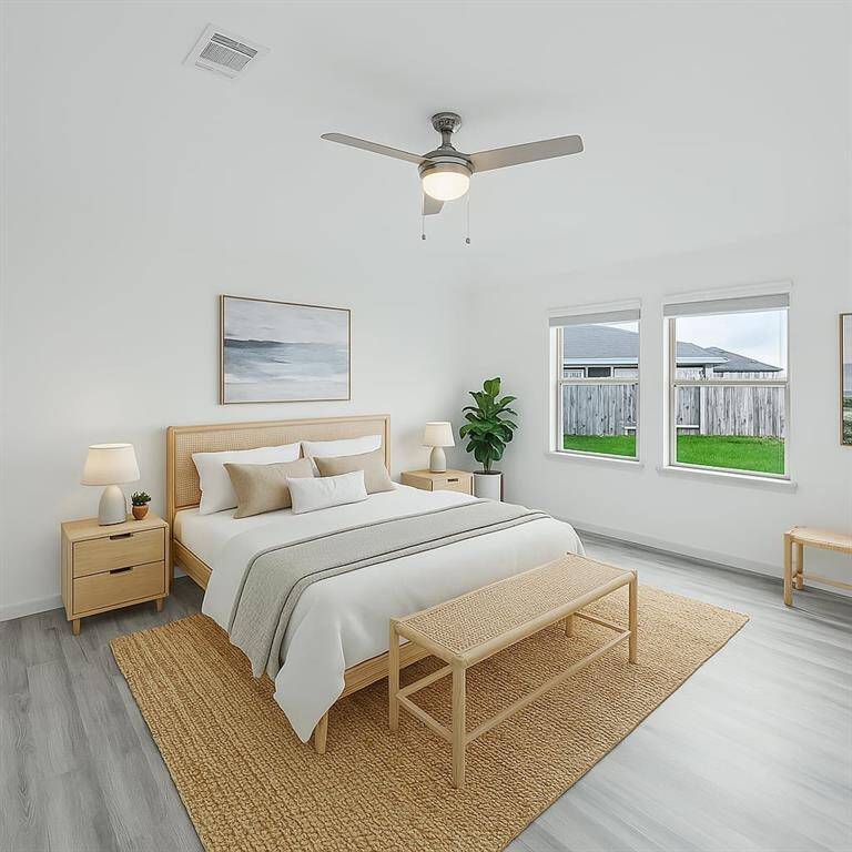 Virtually staged for future vision of the room - Primary bedroom
