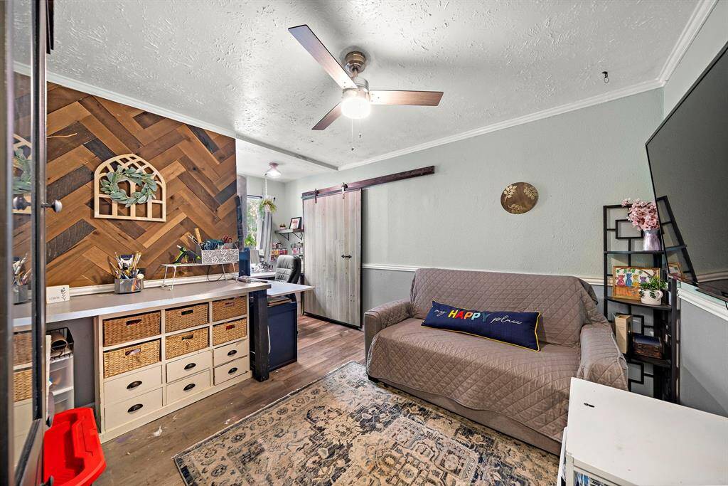 This bedroom is also perfect for a craft room.
