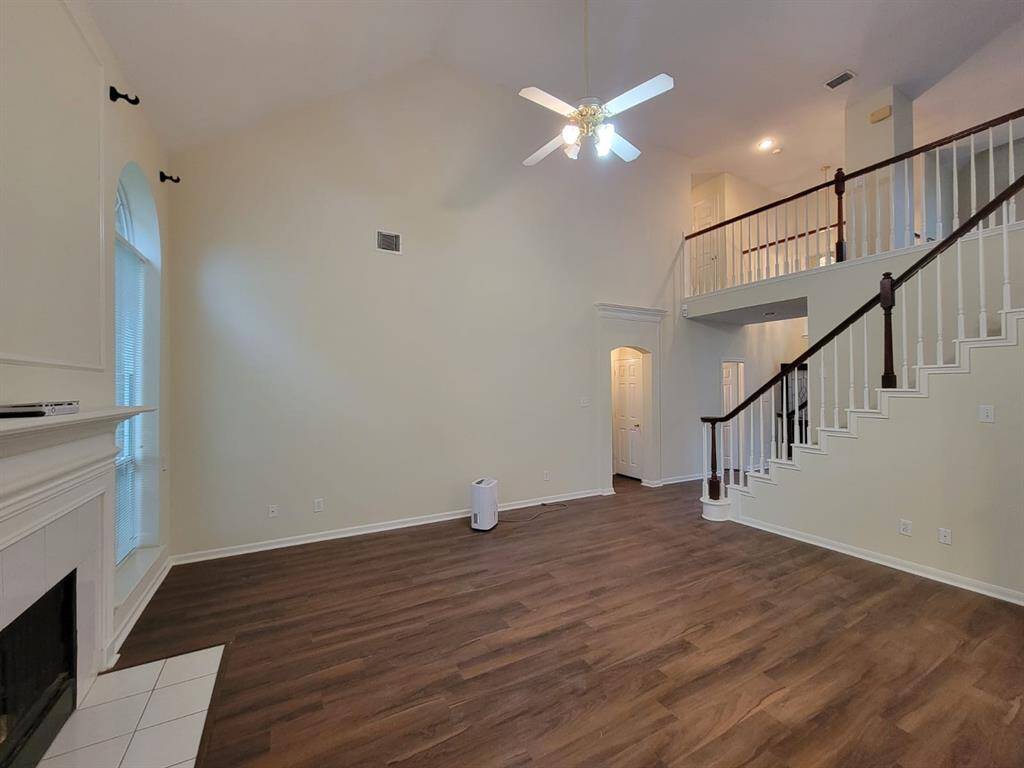 Family room open to kitchen