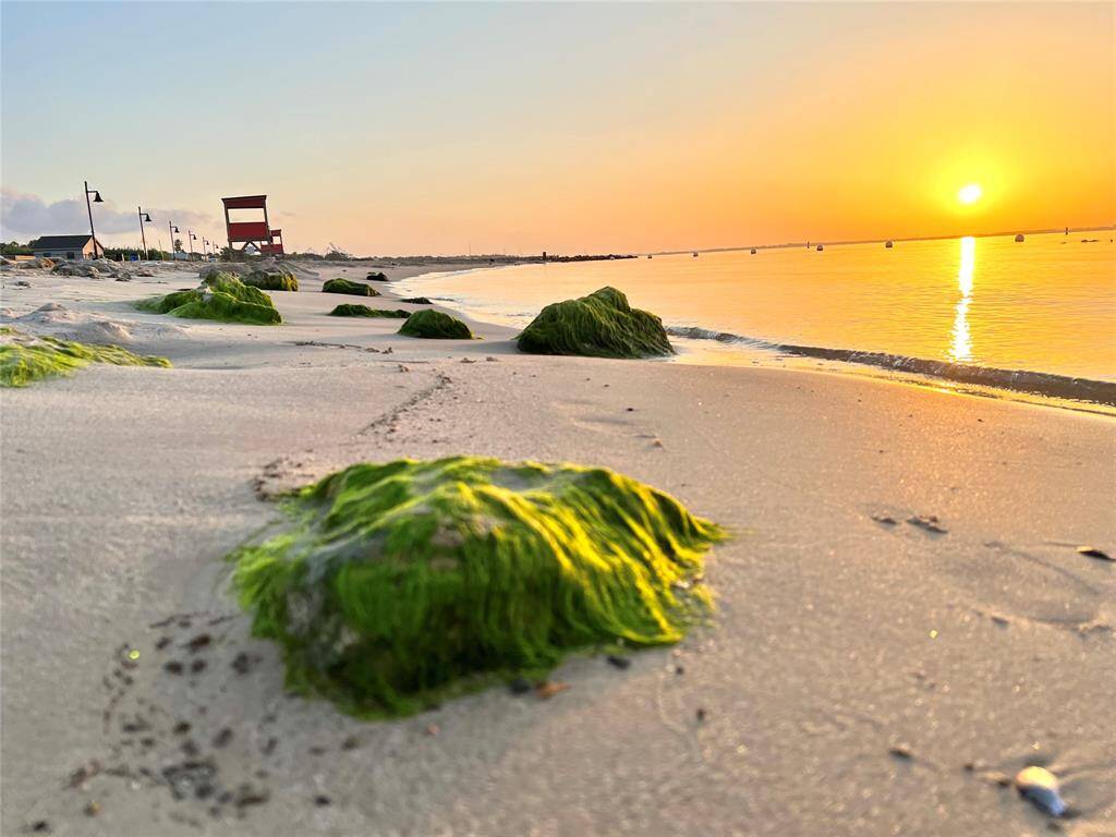 Stunning peaceful sunrise on the beach