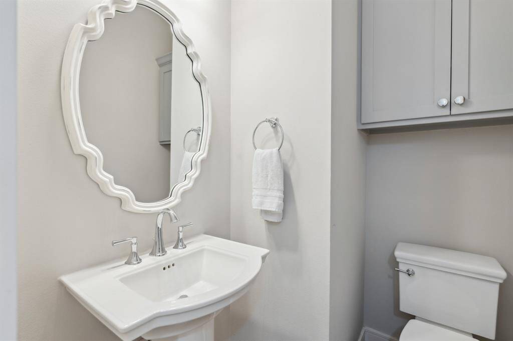 Downstairs powder bathroom