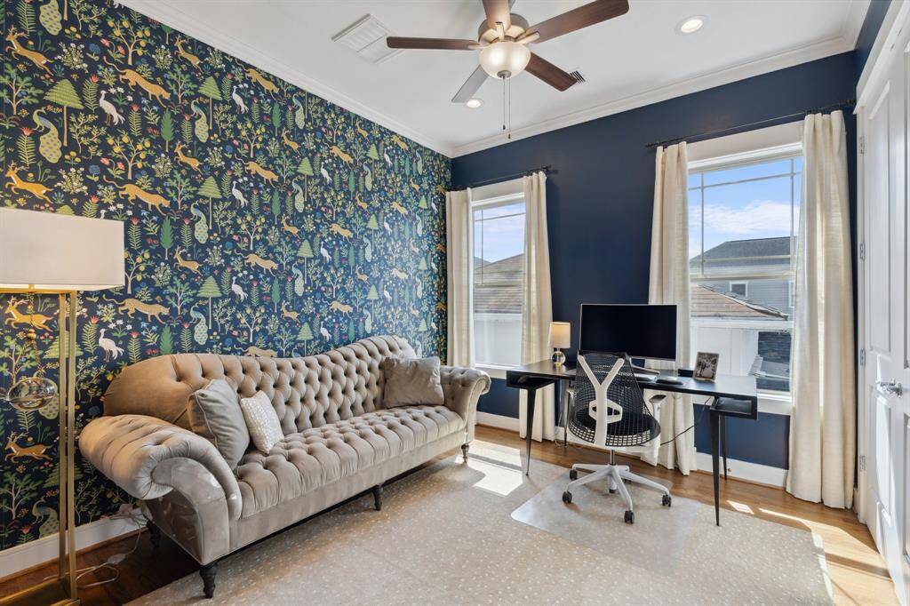 Bedroom that is being used as office space